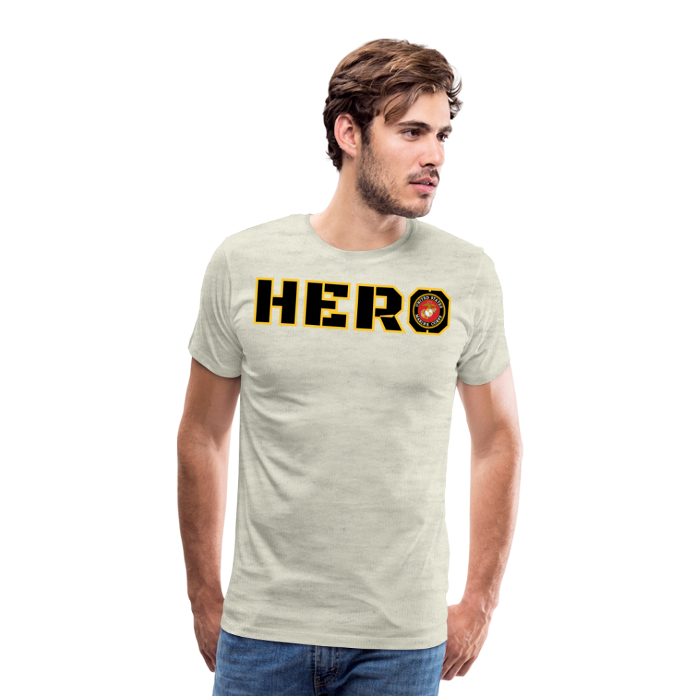 USMC Hero: Men's Premium T-Shirt - heather oatmeal