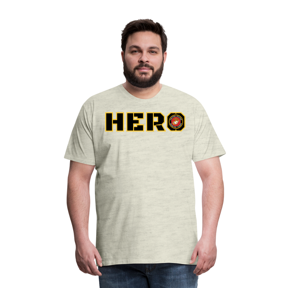 USMC Hero: Men's Premium T-Shirt - heather oatmeal