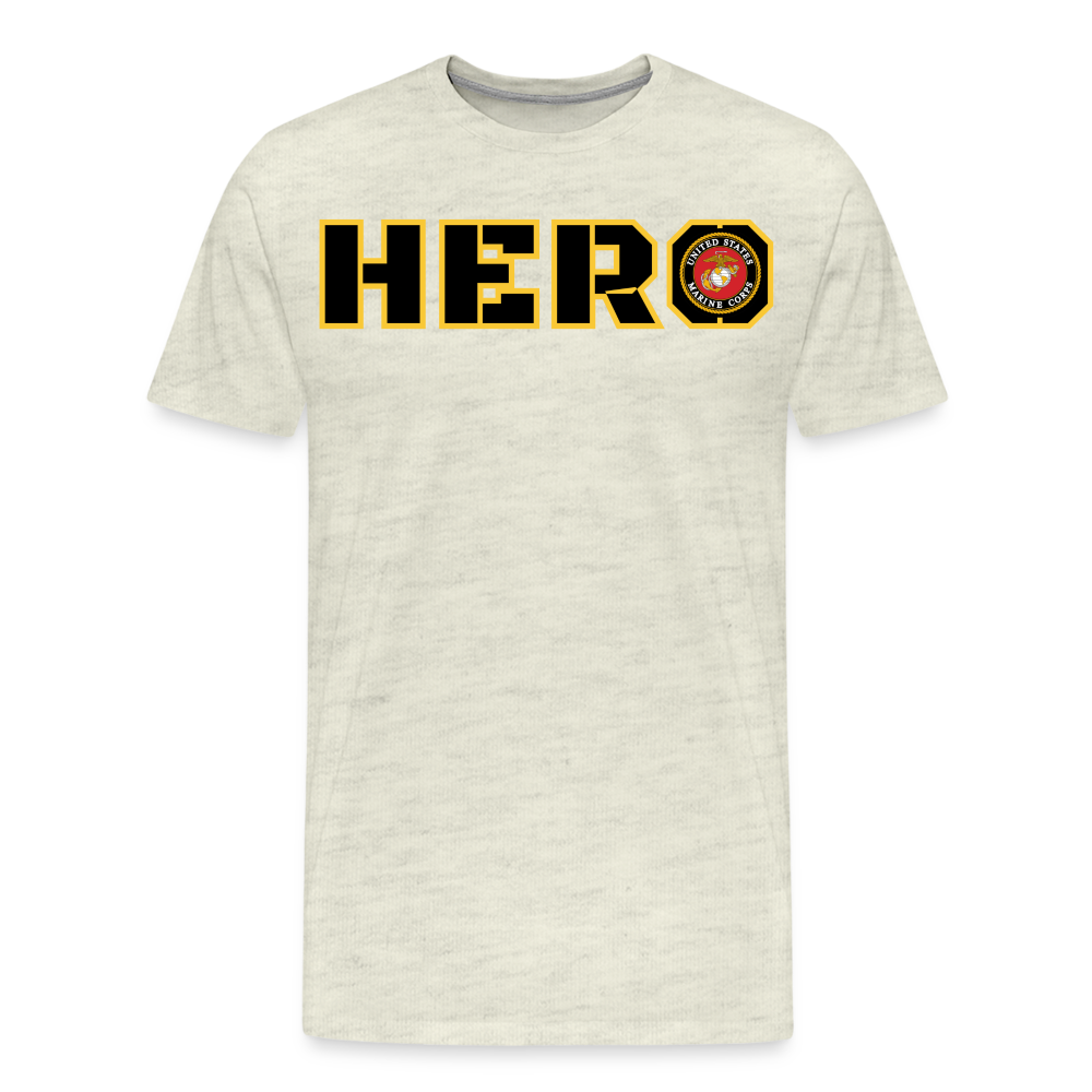 USMC Hero: Men's Premium T-Shirt - heather oatmeal