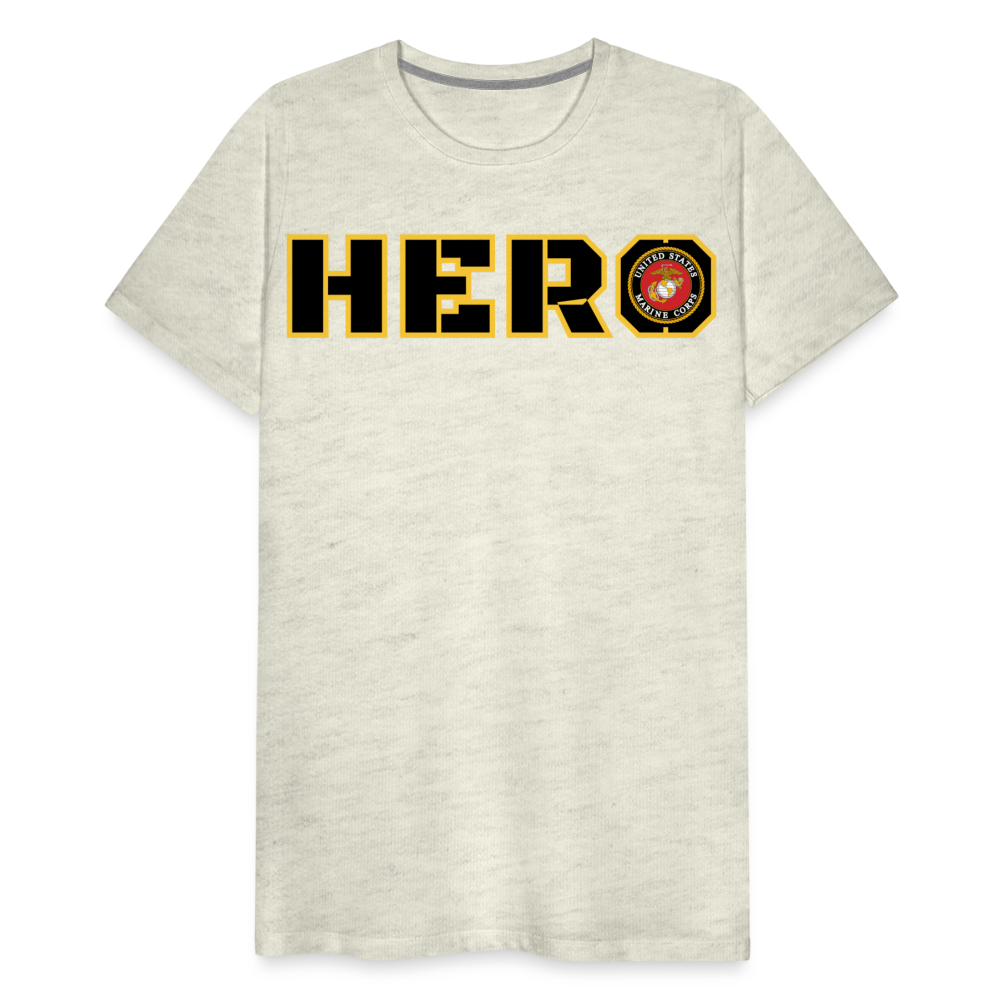 USMC Hero: Men's Premium T-Shirt - heather oatmeal