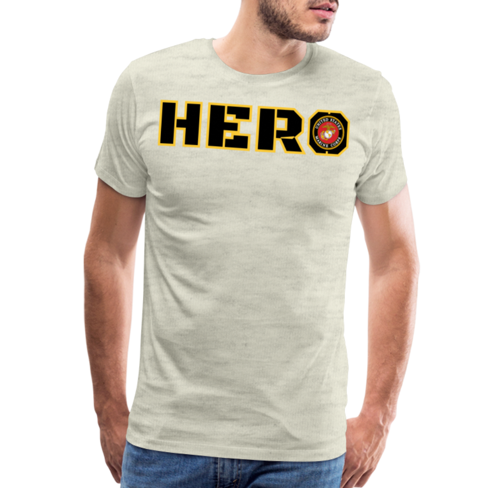 USMC Hero: Men's Premium T-Shirt - heather oatmeal