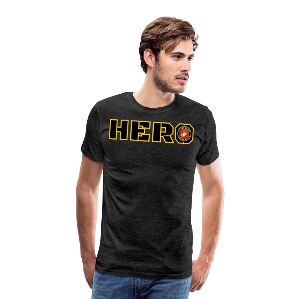 USMC Hero: Men's Premium T-Shirt - charcoal grey