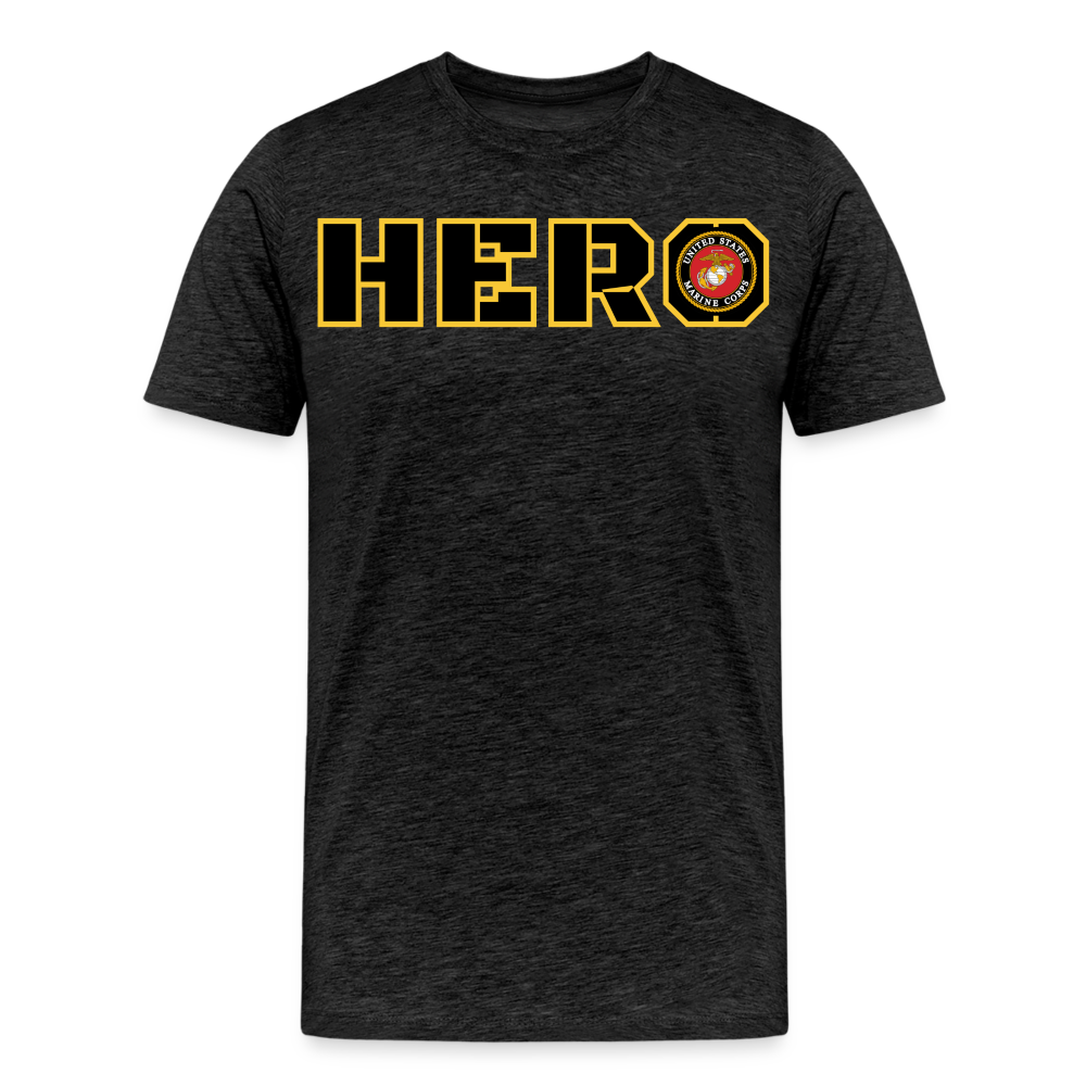 USMC Hero: Men's Premium T-Shirt - charcoal grey