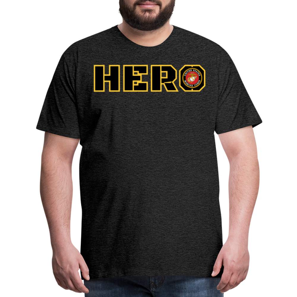 USMC Hero: Men's Premium T-Shirt - charcoal grey