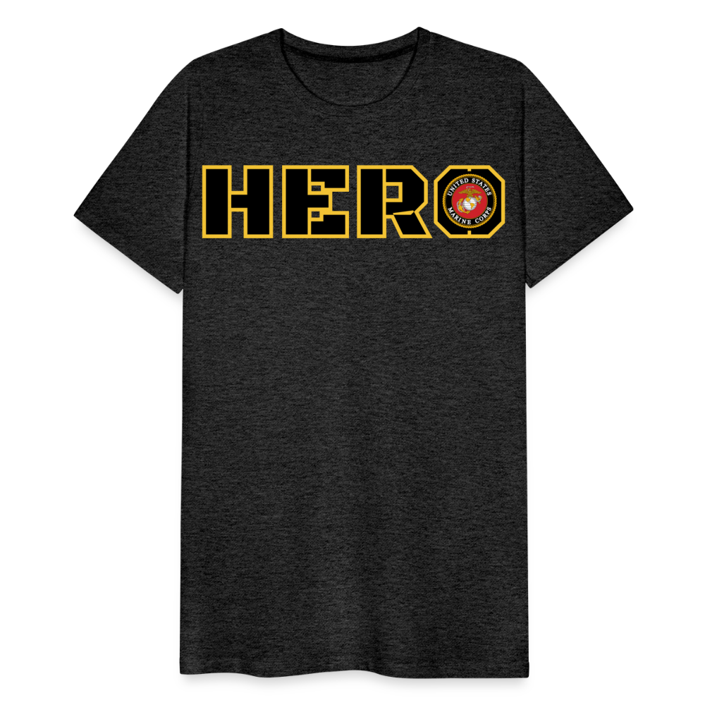 USMC Hero: Men's Premium T-Shirt - charcoal grey