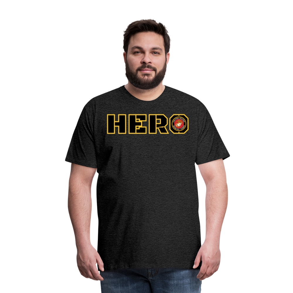 USMC Hero: Men's Premium T-Shirt - charcoal grey