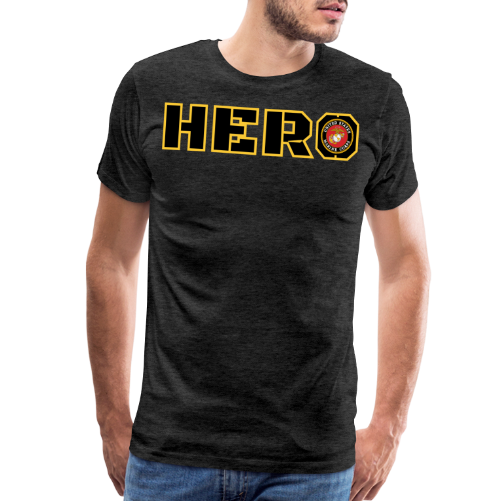 USMC Hero: Men's Premium T-Shirt - charcoal grey