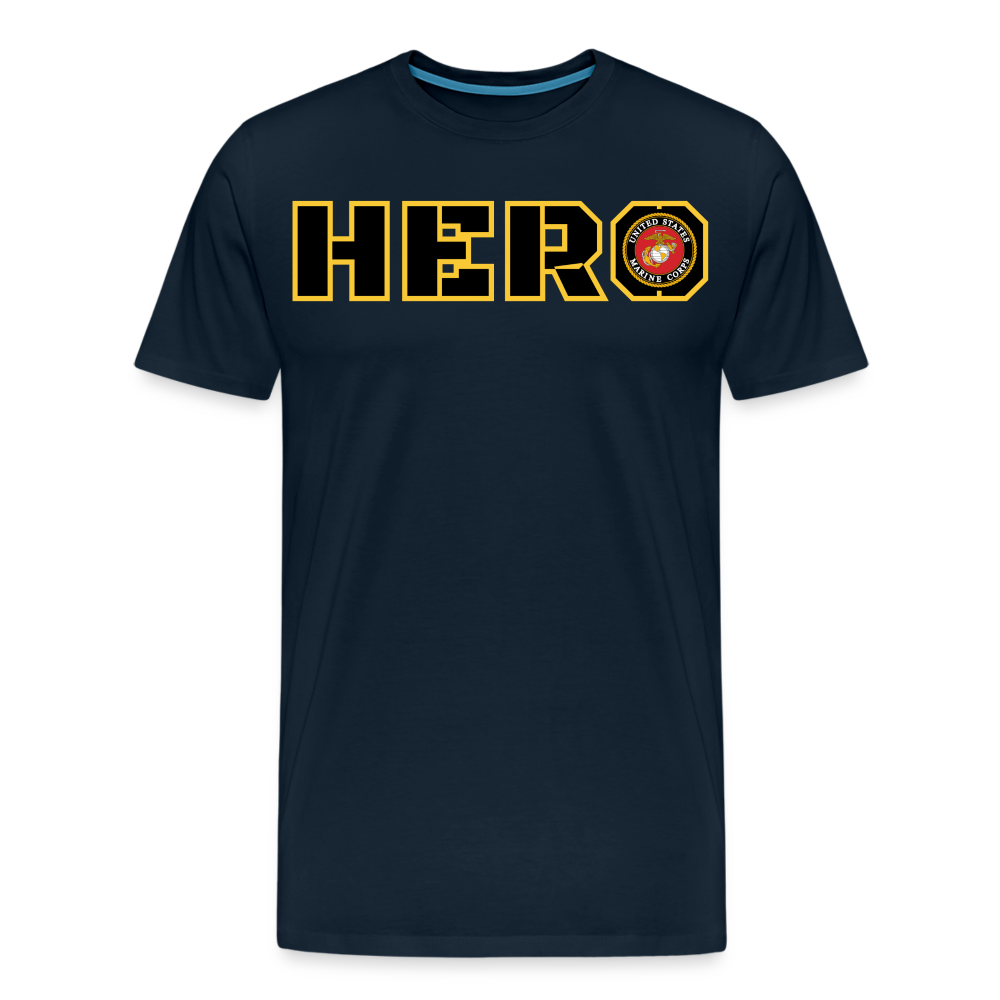 USMC Hero: Men's Premium T-Shirt - deep navy