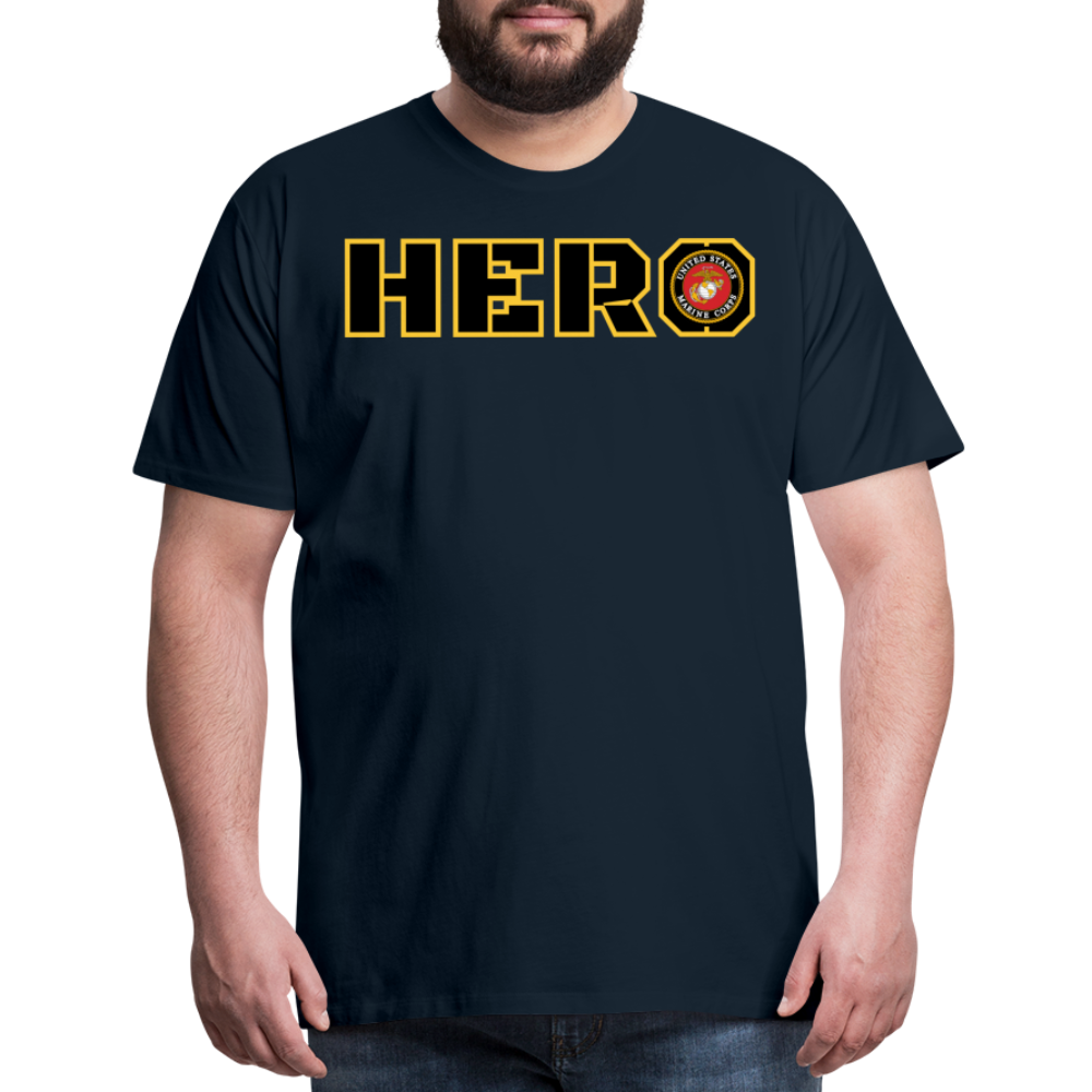 USMC Hero: Men's Premium T-Shirt - deep navy