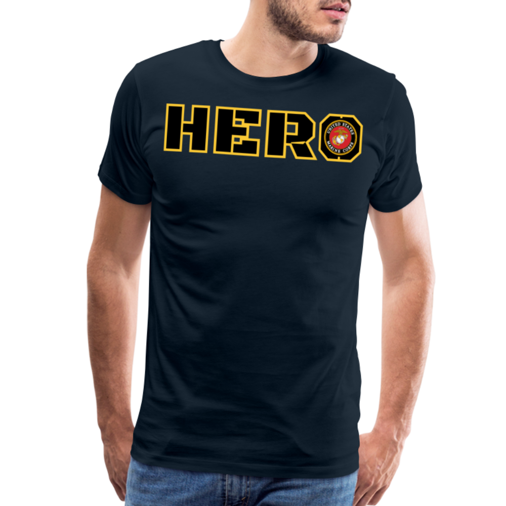 USMC Hero: Men's Premium T-Shirt - deep navy