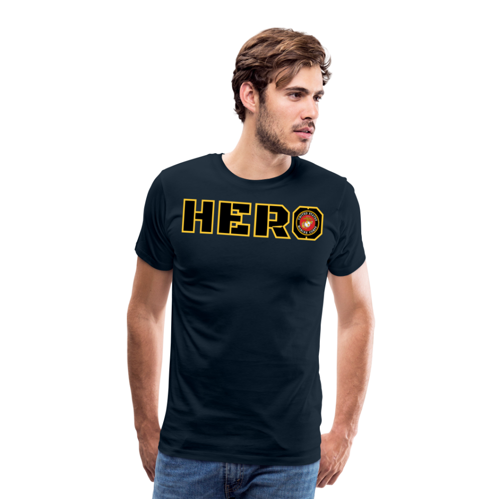 USMC Hero: Men's Premium T-Shirt - deep navy