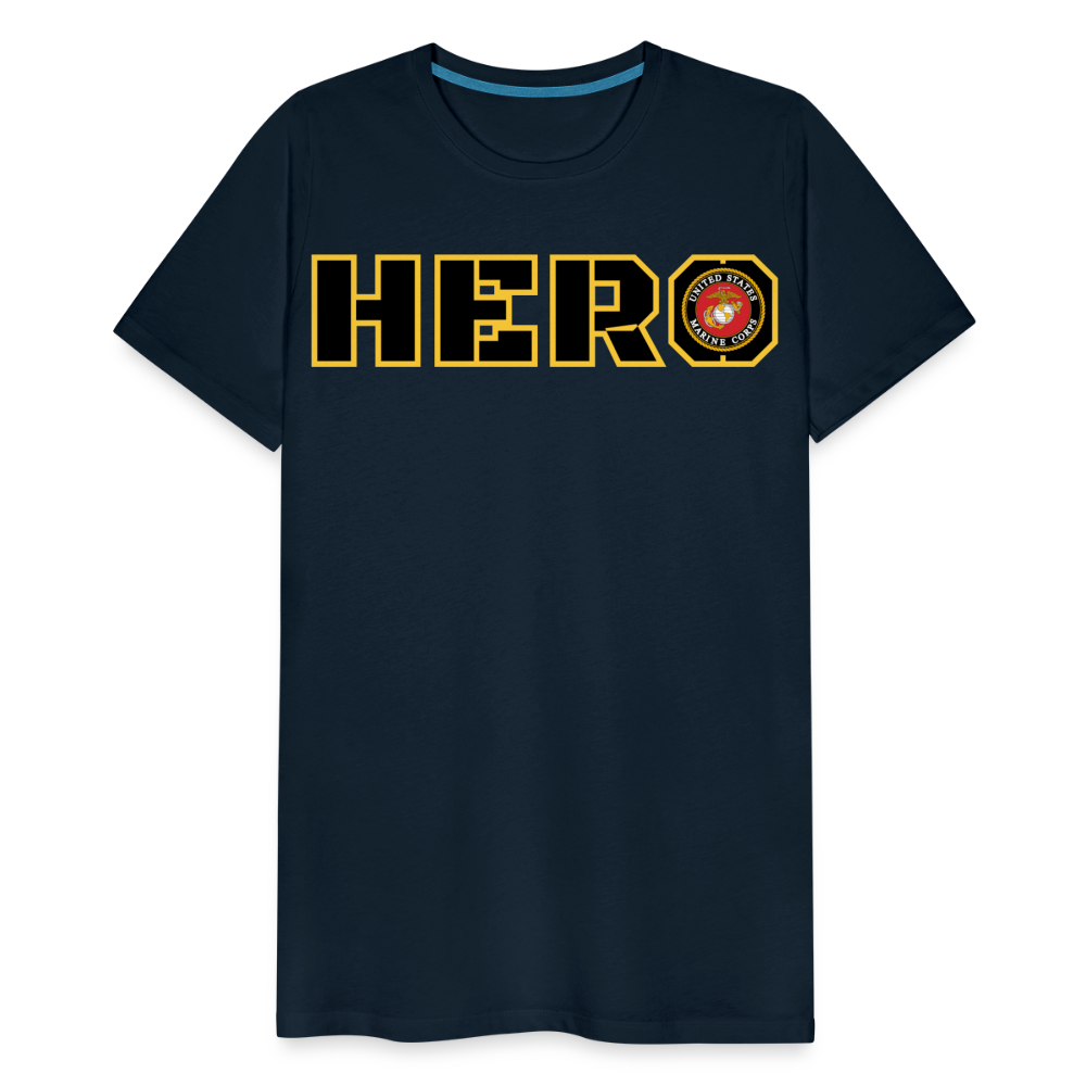 USMC Hero: Men's Premium T-Shirt - deep navy