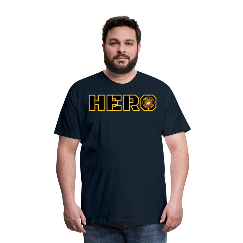 USMC Hero: Men's Premium T-Shirt - deep navy