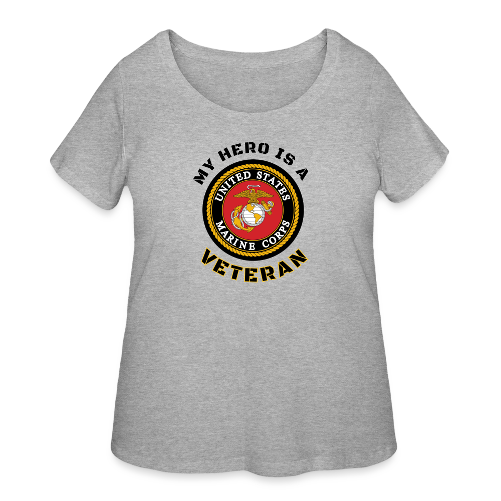 My USMC Hero: Women’s Curvy T-Shirt - heather gray