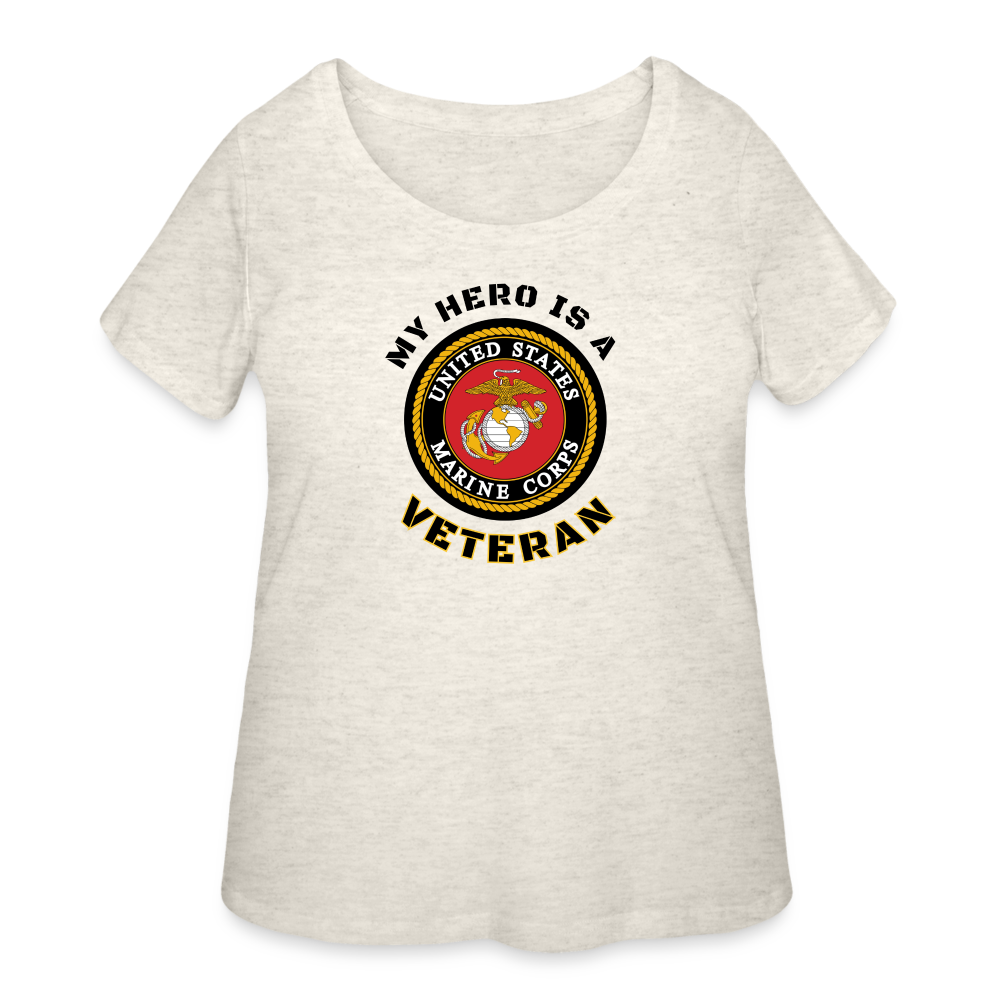 My USMC Hero: Women’s Curvy T-Shirt - heather oatmeal