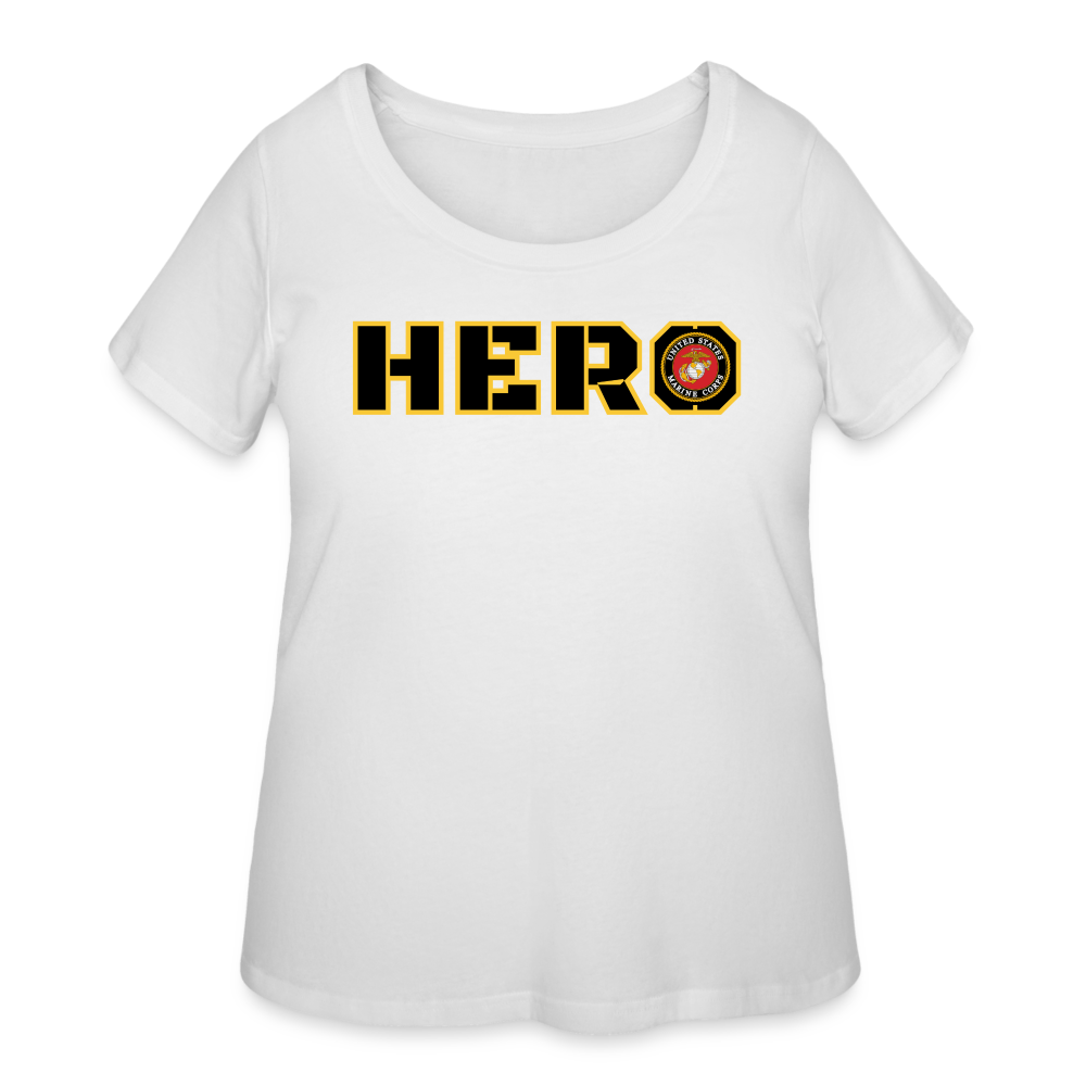 USMC Hero: Women’s Curvy T-Shirt - white