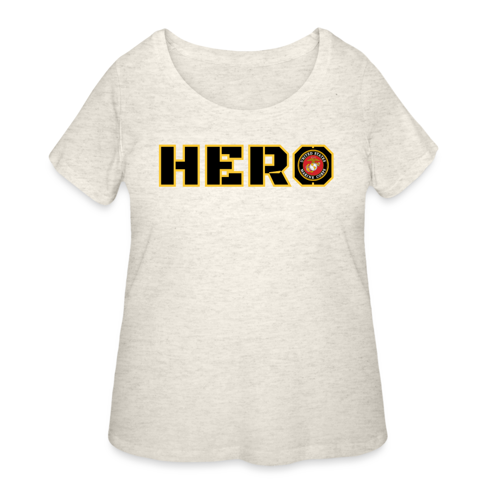 USMC Hero: Women’s Curvy T-Shirt - heather oatmeal