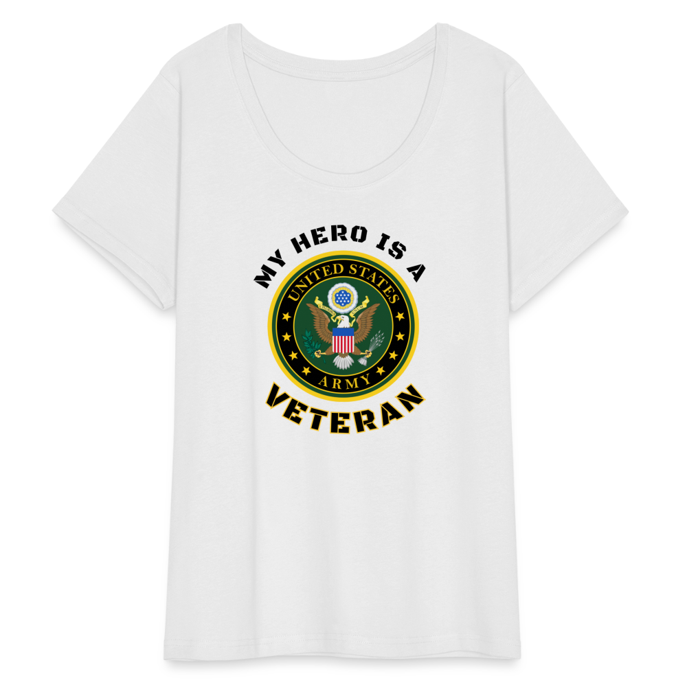 My ARMY Hero: Women’s Curvy T-Shirt - white