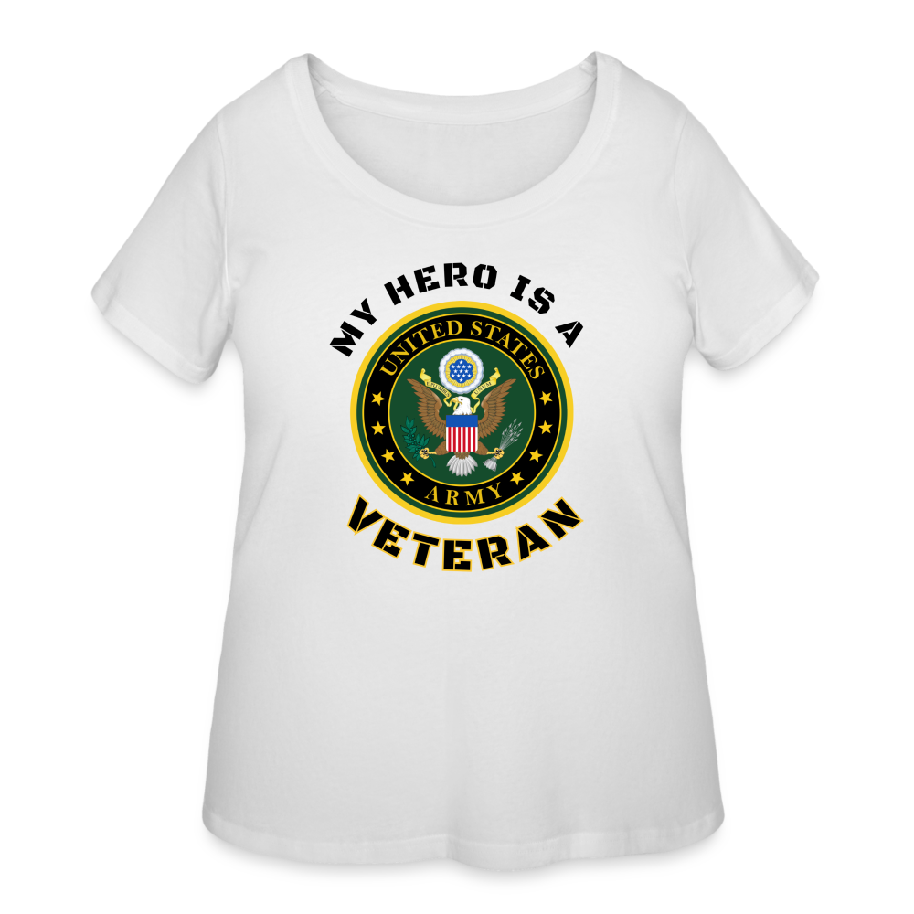 My ARMY Hero: Women’s Curvy T-Shirt - white