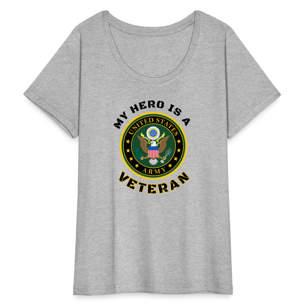 My ARMY Hero: Women’s Curvy T-Shirt - heather gray