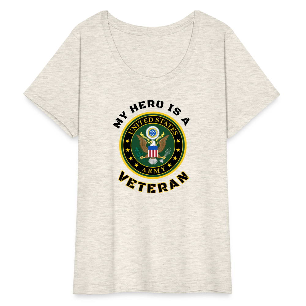 My ARMY Hero: Women’s Curvy T-Shirt - heather oatmeal