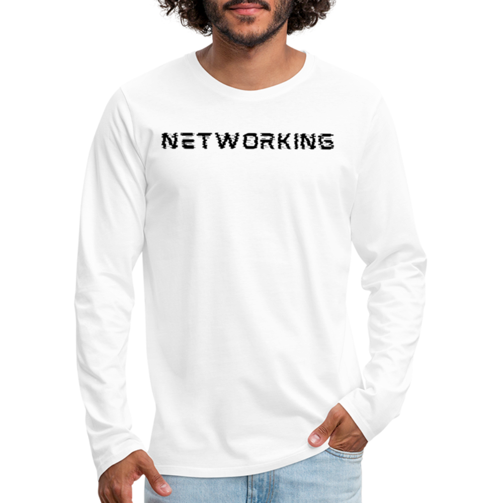 Networking- Men's Premium Long Sleeve T-Shirt - white