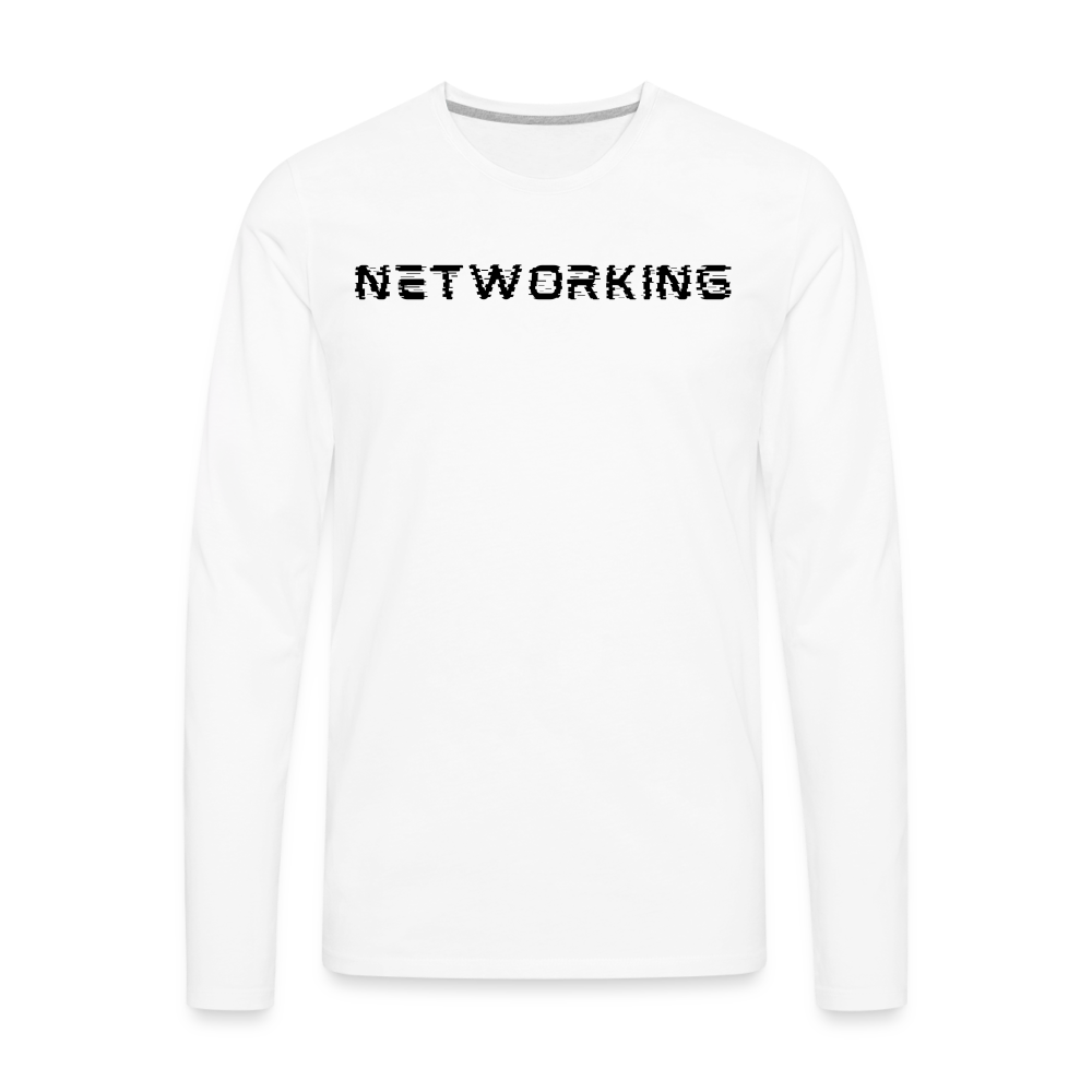 Networking- Men's Premium Long Sleeve T-Shirt - white