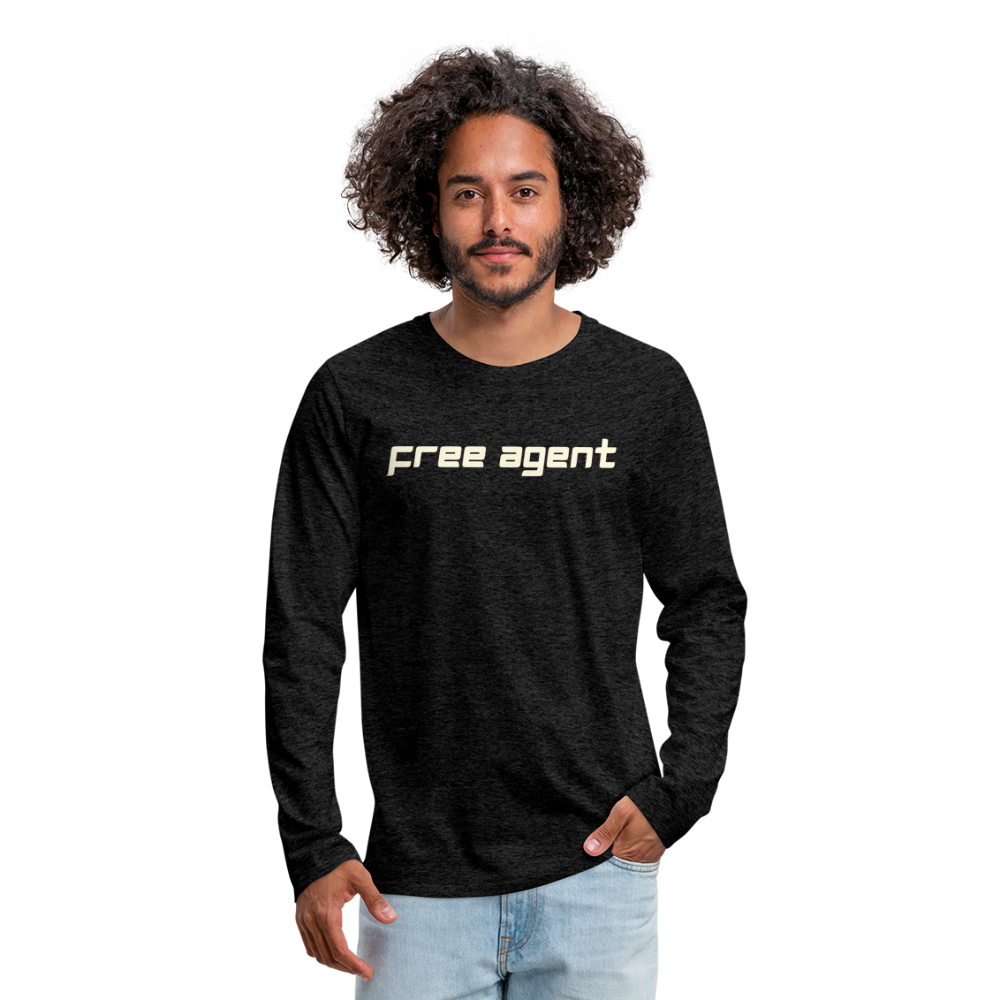 FREE AGENT: Men's Premium Long Sleeve T-Shirt - charcoal grey