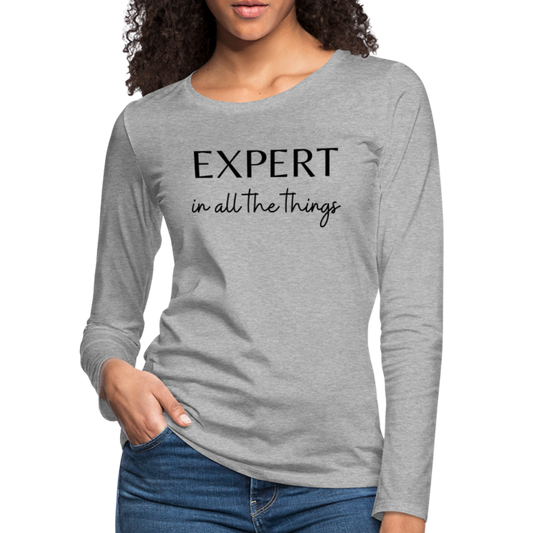 EXPERT: Women's Premium Long Sleeve T-Shirt - heather gray