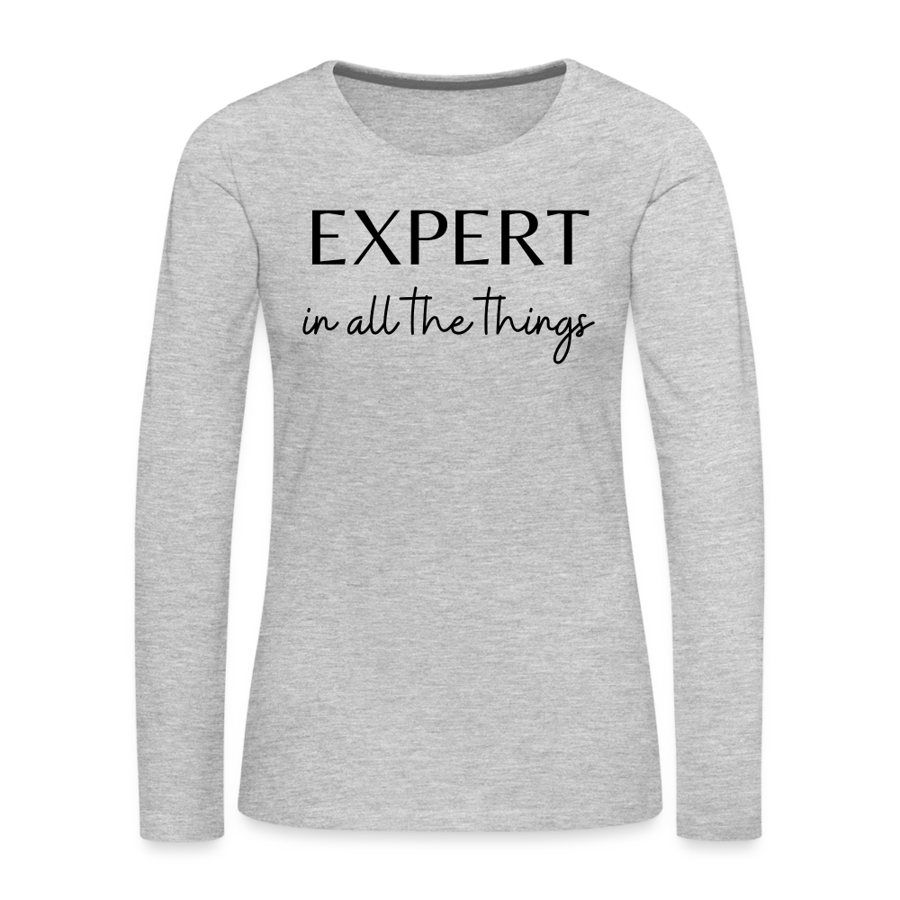 EXPERT: Women's Premium Long Sleeve T-Shirt - heather gray