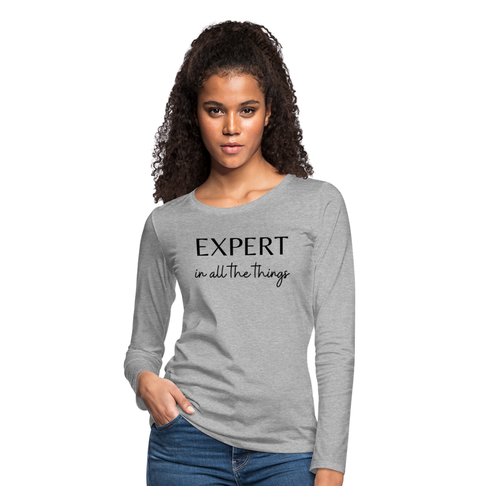 EXPERT: Women's Premium Long Sleeve T-Shirt - heather gray