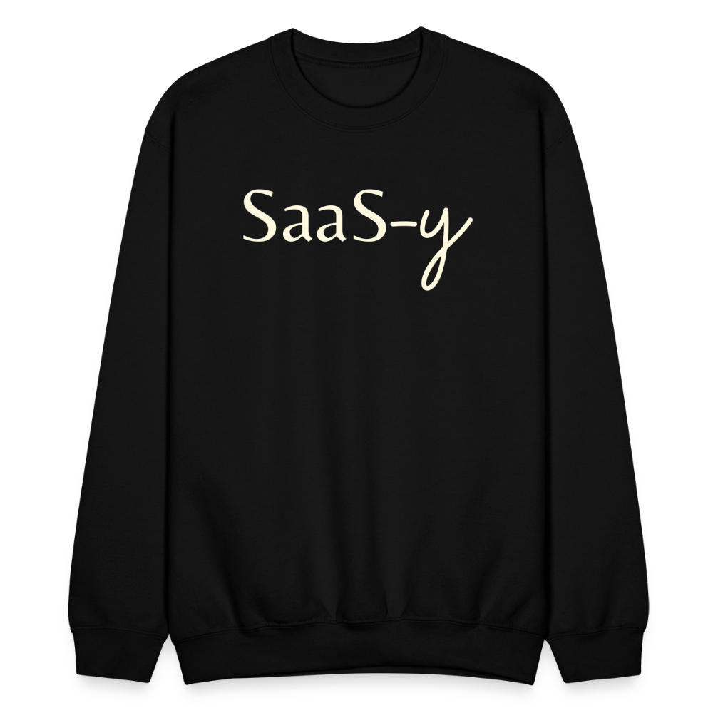 SaaS-y Crewneck Sweatshirt - black