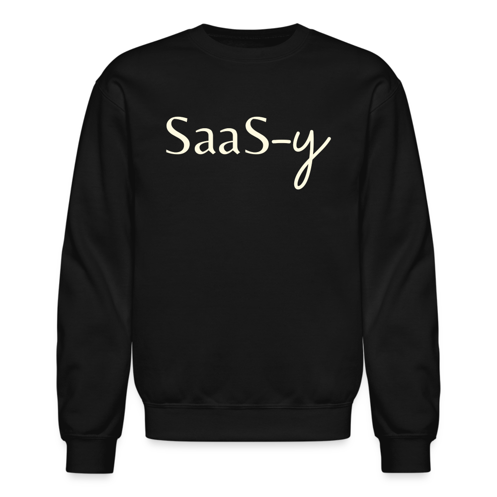 SaaS-y Crewneck Sweatshirt - black