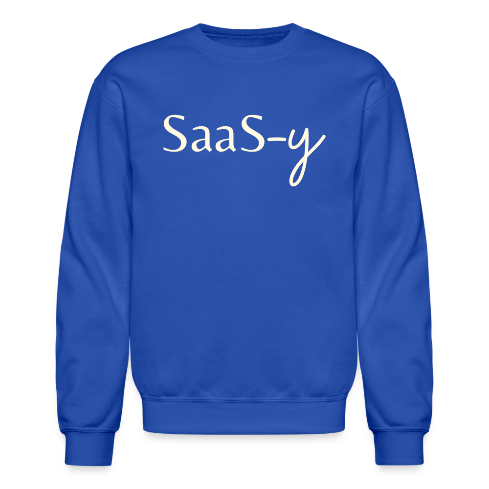 SaaS-y Crewneck Sweatshirt - royal blue