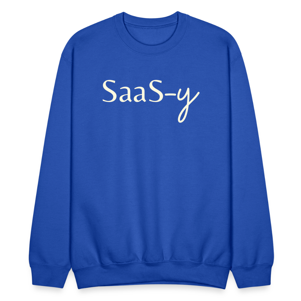 SaaS-y Crewneck Sweatshirt - royal blue