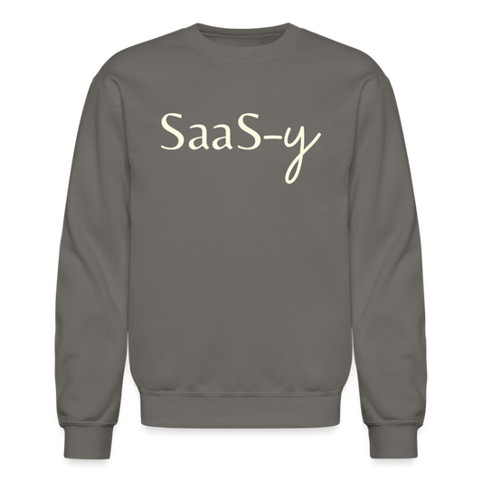 SaaS-y Crewneck Sweatshirt - asphalt gray