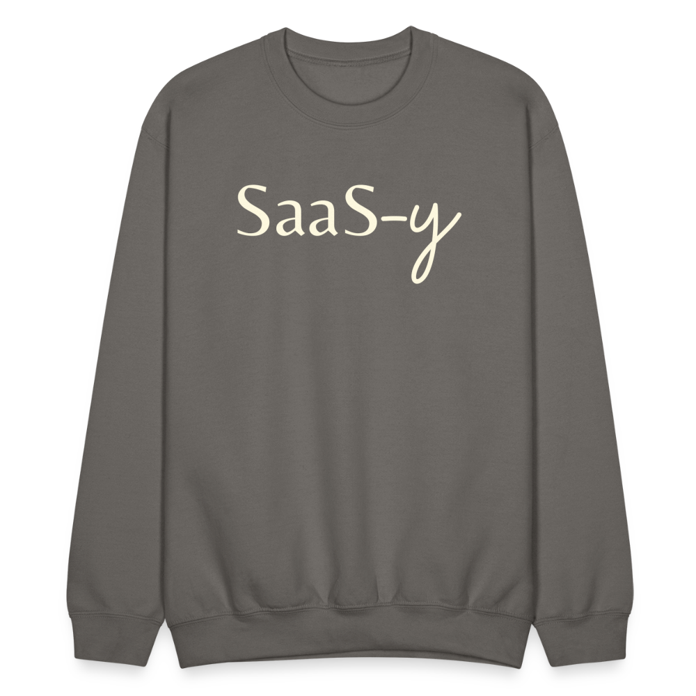 SaaS-y Crewneck Sweatshirt - asphalt gray