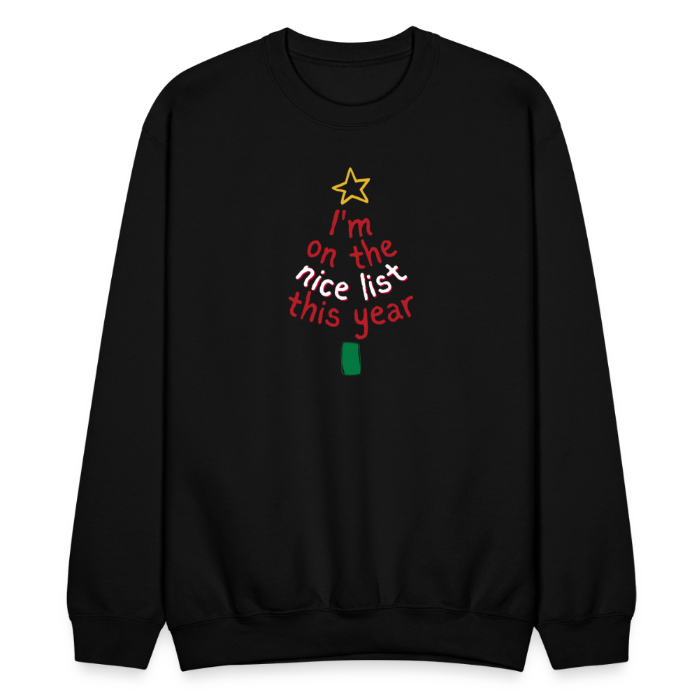 NICE LIST: Crewneck Sweatshirt - black