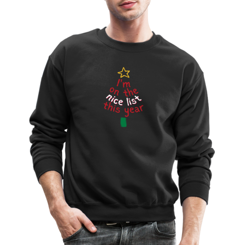 NICE LIST: Crewneck Sweatshirt - black