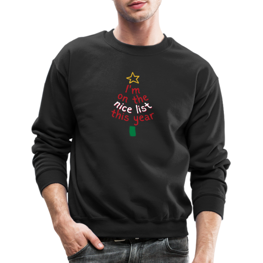 NICE LIST: Crewneck Sweatshirt - black