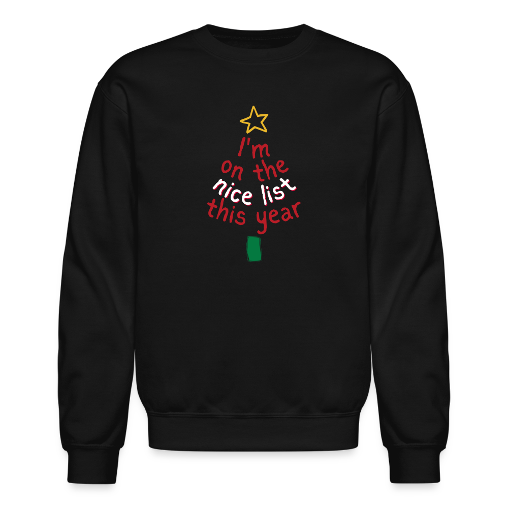 NICE LIST: Crewneck Sweatshirt - black