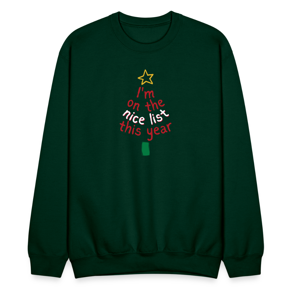 NICE LIST: Crewneck Sweatshirt - forest green