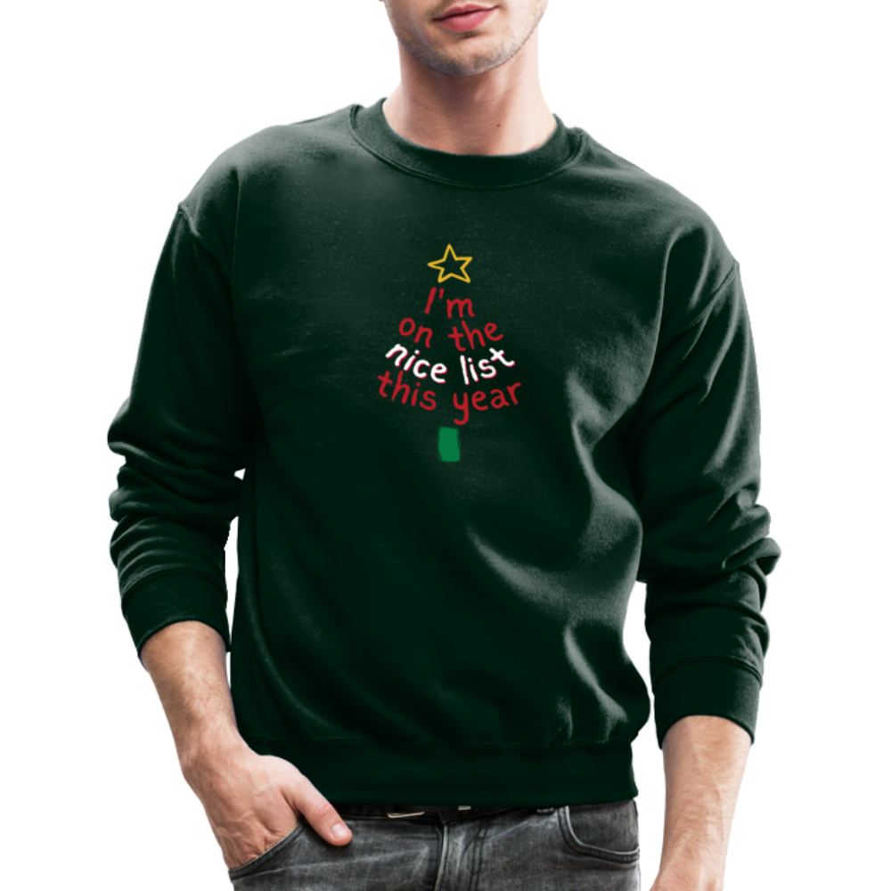 NICE LIST: Crewneck Sweatshirt - forest green