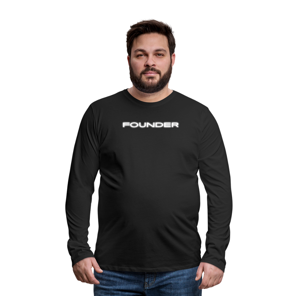 FOUNDER neon ~ Men's Premium Long Sleeve T-Shirt - black