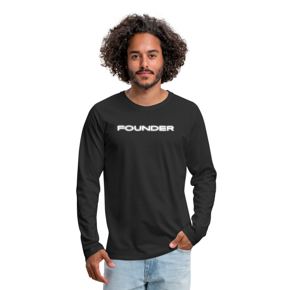 FOUNDER neon ~ Men's Premium Long Sleeve T-Shirt - black