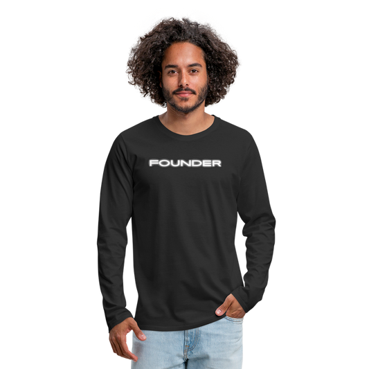 FOUNDER neon ~ Men's Premium Long Sleeve T-Shirt - black
