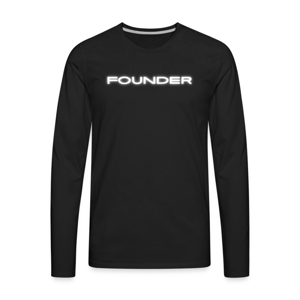 FOUNDER neon ~ Men's Premium Long Sleeve T-Shirt - black