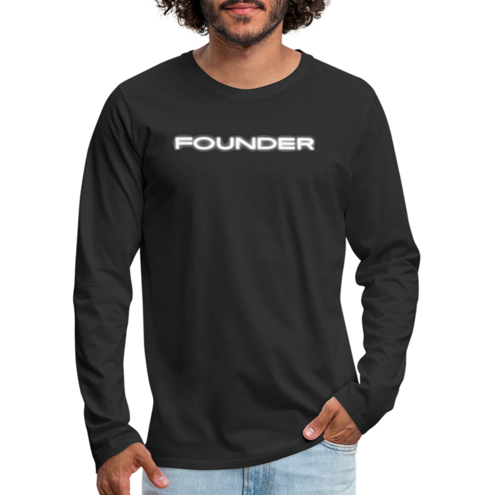 FOUNDER neon ~ Men's Premium Long Sleeve T-Shirt - black