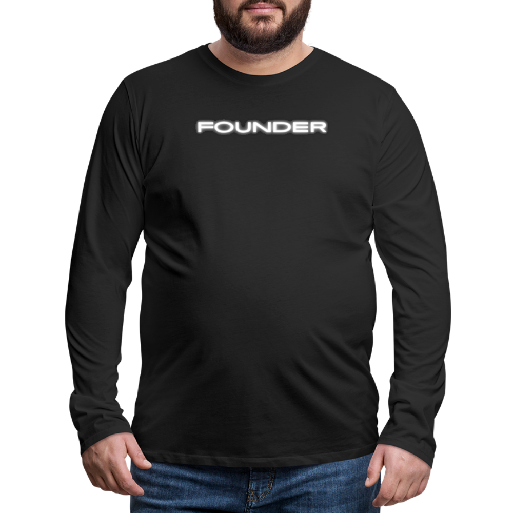 FOUNDER neon ~ Men's Premium Long Sleeve T-Shirt - black