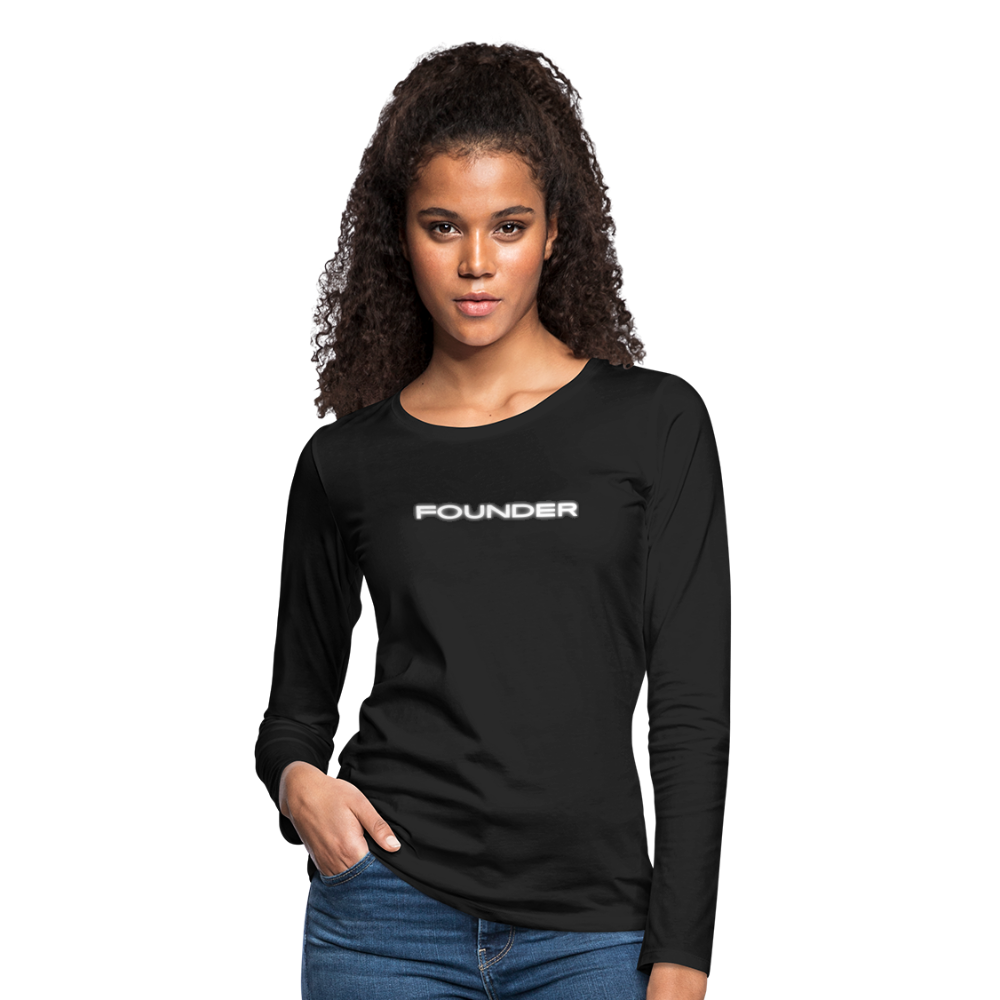 FOUNDER neon ~ Women's Premium Long Sleeve T-Shirt - black